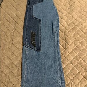 PacSun Blue Denim Jacket with Black Logo